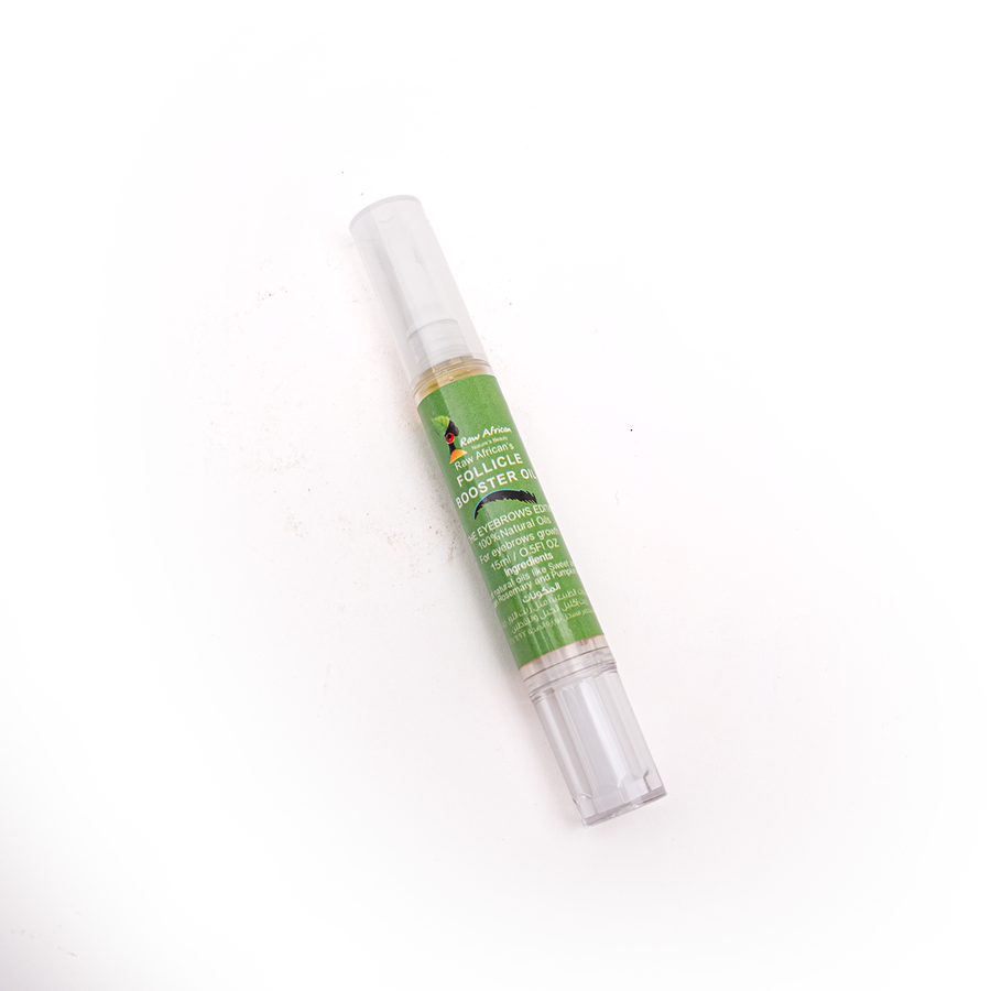 The RawAfrican Follicle Booster Eyebrows is a blend of beneficial oils, including sweet almond and rosemary,This product is free of harsh chemicals