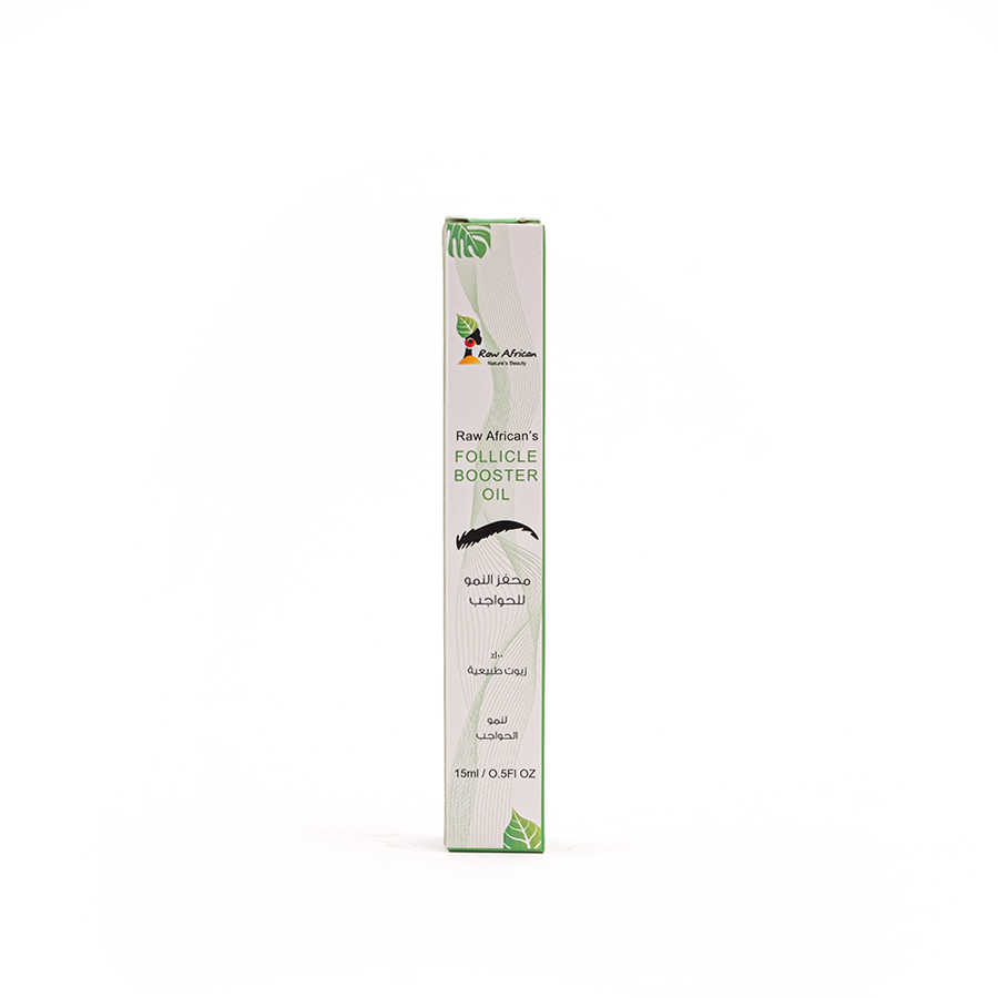 The RawAfrican Follicle Booster Eyebrows is a blend of beneficial oils, including sweet almond and rosemary,This product is free of harsh chemicals