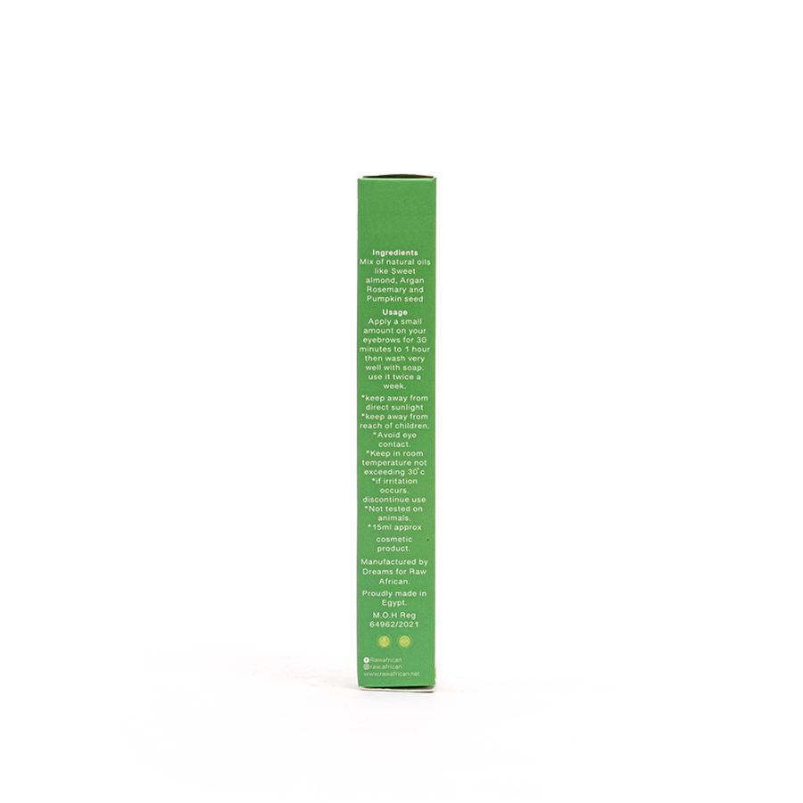 The RawAfrican Follicle Booster Eyebrows is a blend of beneficial oils, including sweet almond and rosemary,This product is free of harsh chemicals