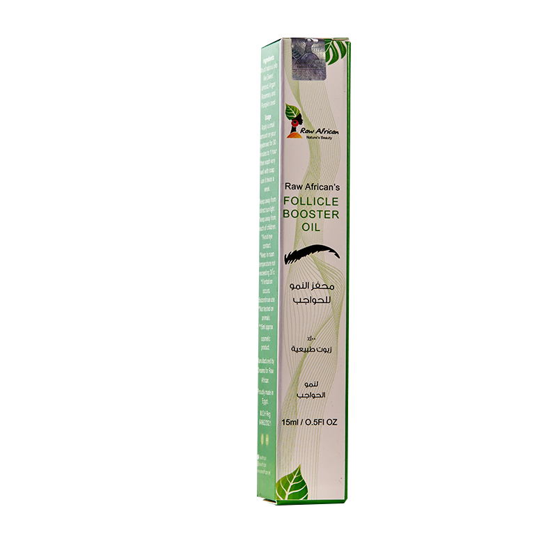 The RawAfrican Follicle Booster Eyebrows is a blend of beneficial oils, including sweet almond and rosemary,This product is free of harsh chemicals 