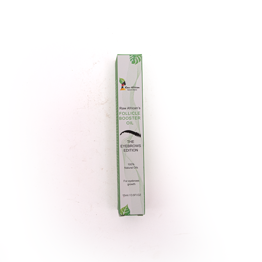 The RawAfrican Follicle Booster Eyebrows is a blend of beneficial oils, including sweet almond and rosemary,This product is free of harsh chemicals 